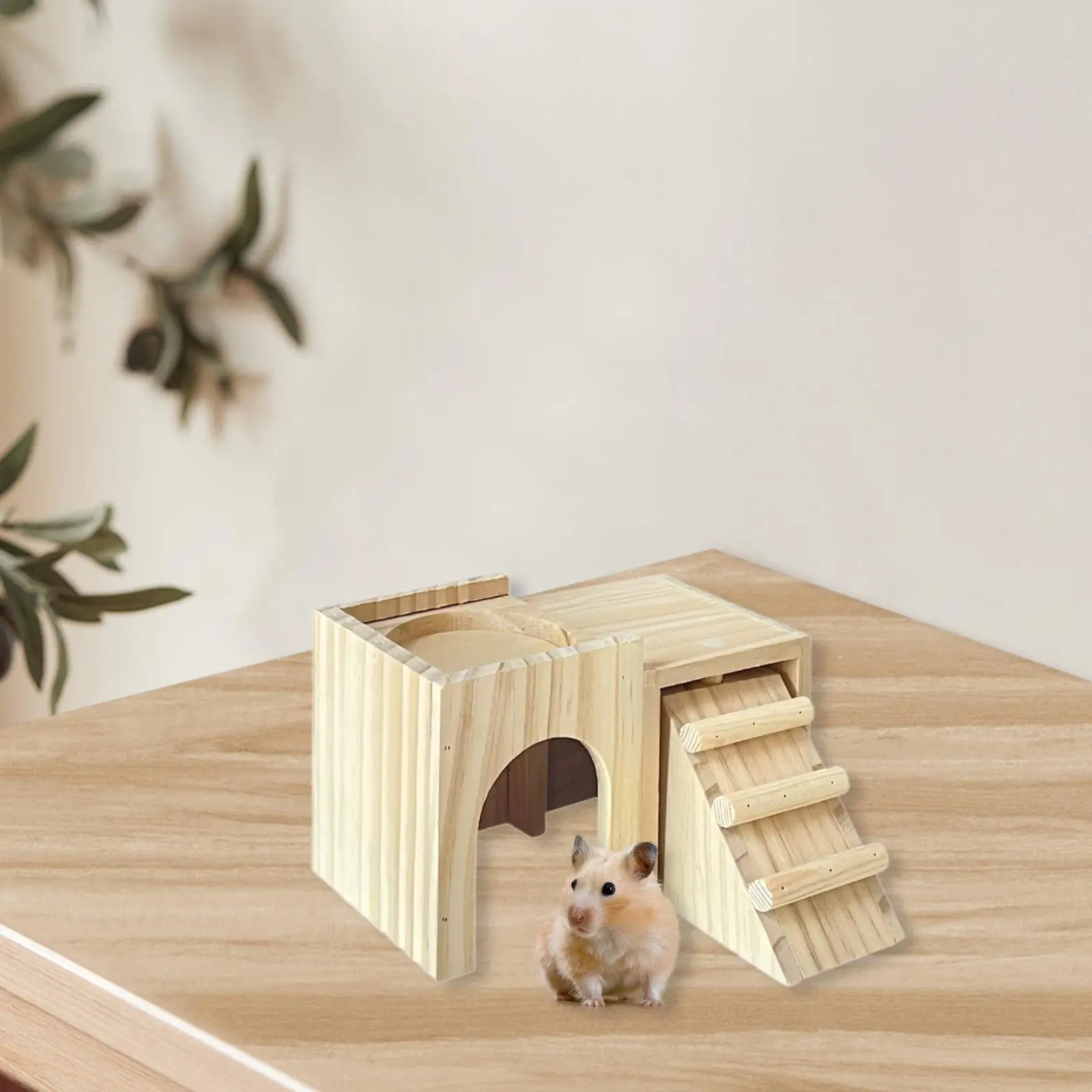 Hamster Hideout Fun Gerbils Chamber Hut with Ladder for Mice Gerbils Dwarf