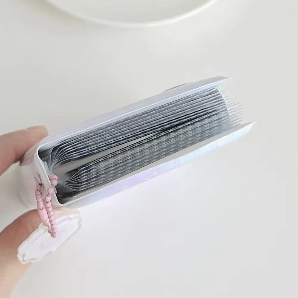 Álbum de fotos de 3 pulgadas con 32 ranuras, libro coleccionista, soporte para sesión fotográfica, tarjetero cuadrado dulce hueco INS, carpeta de tarjetas para álbum de dibujos animados - imagen 4