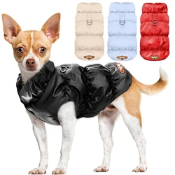 Chaqueta de invierno para perros acolchada térmica con cuello alto