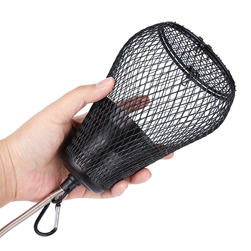 Lámpara calefactora de cerámica para mascotas, 220V, lámpara de calor para pájaros, cubierta protectora contra quemaduras, calentador emisor de luz para reptiles y aves de corral - imagen 3