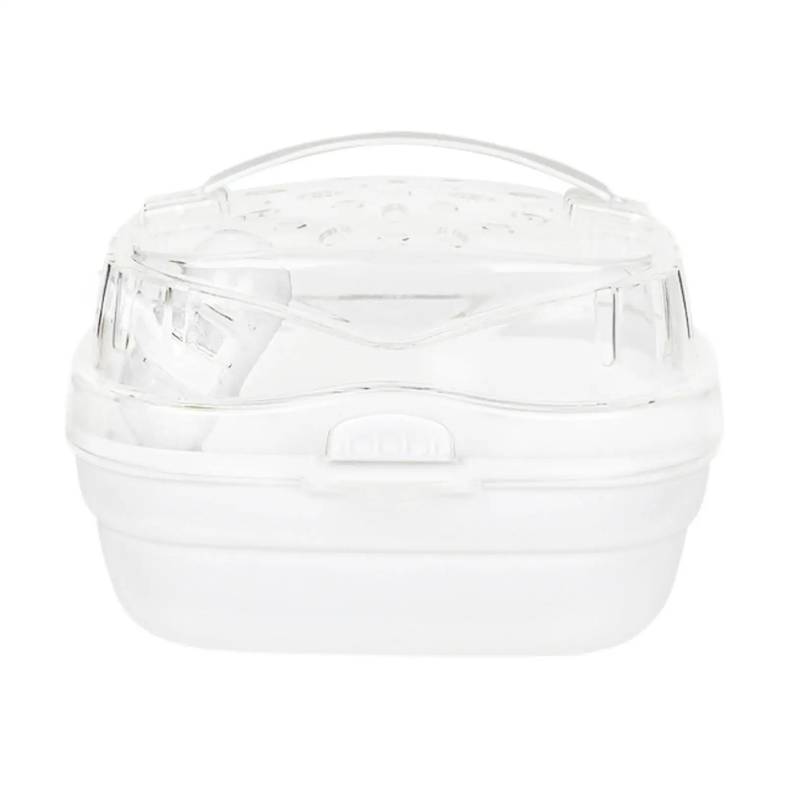 Portable Hamster Carrier Cage Ventilation Design for Outdoor Multifunctional 360° Transparent Window Built in Water Bottle