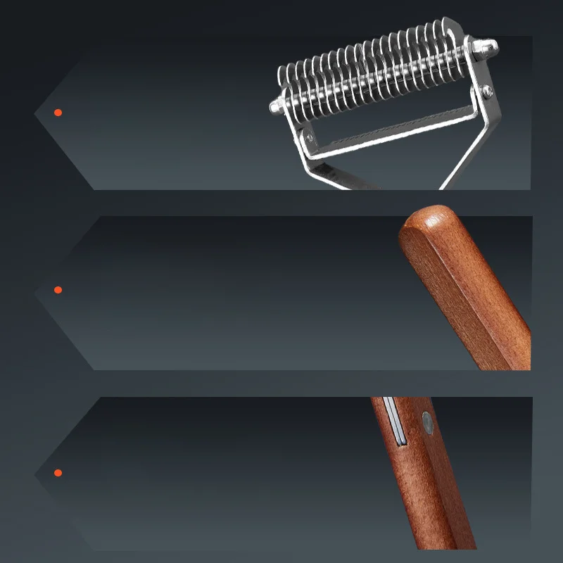 Peine de depilación para mascotas, herramienta de aseo para perros y gatos, peines de eliminación de pelo para cachorros, cepillo de recorte de piel para mascotas - imagen 4