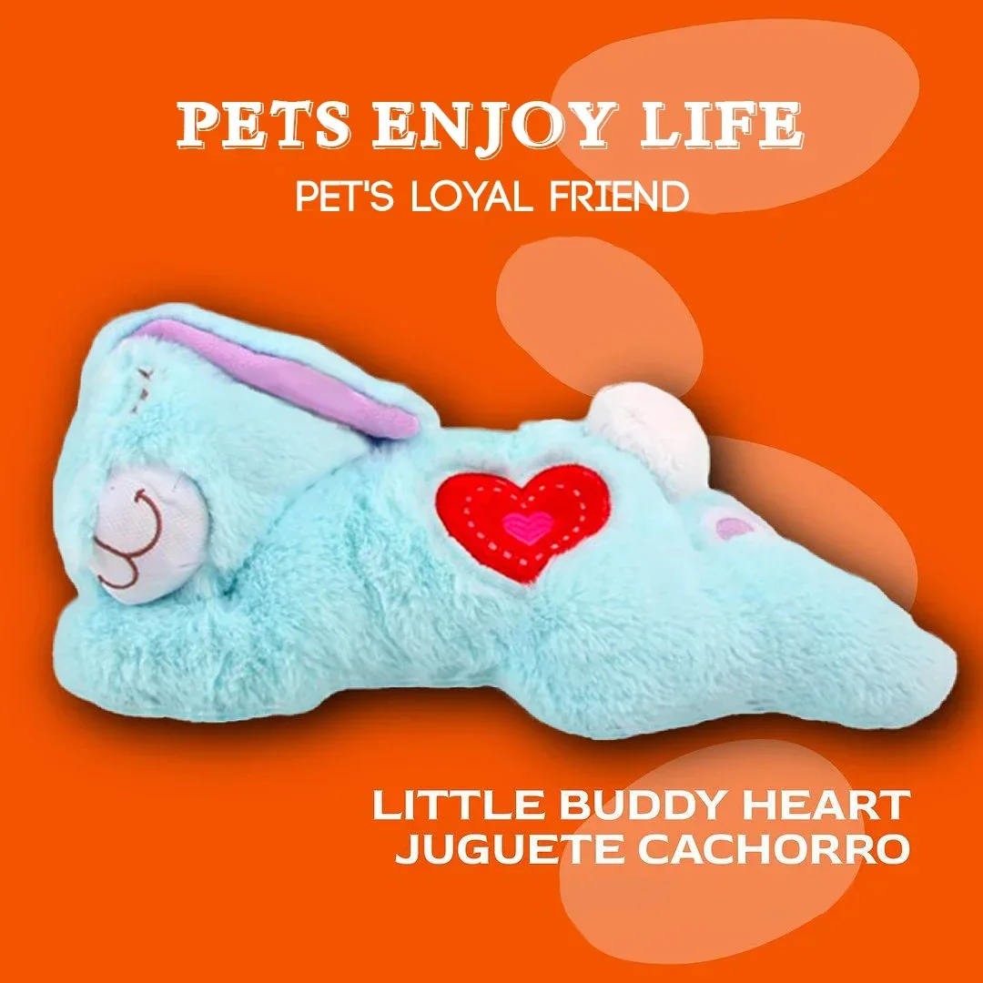 Lindo y suave juguete de peluche para perros con latido del corazón realista y sonidos de palmaditas para ayuda para dormir en cachorros y comodidad comportamental - imagen 4