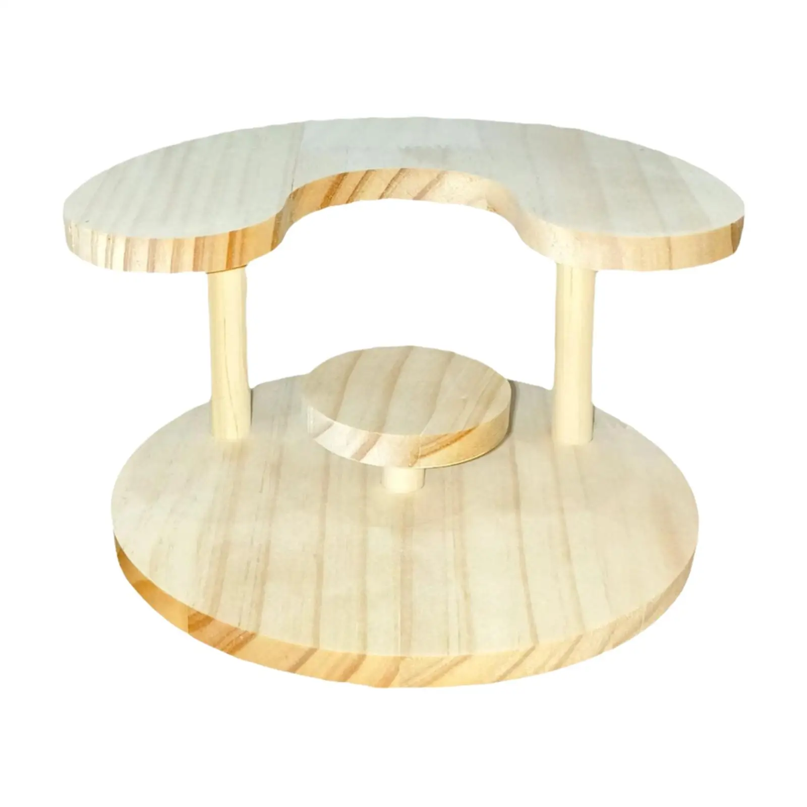 Soporte de exhibición de madera para magdalenas, elevador de escritorio de 3 niveles, organizador coleccionable multifuncional para figuras de acción, juguetes - imagen 2