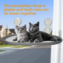 Hamaca para gatos ventosa plegable sin perforaciones ahorra espacio