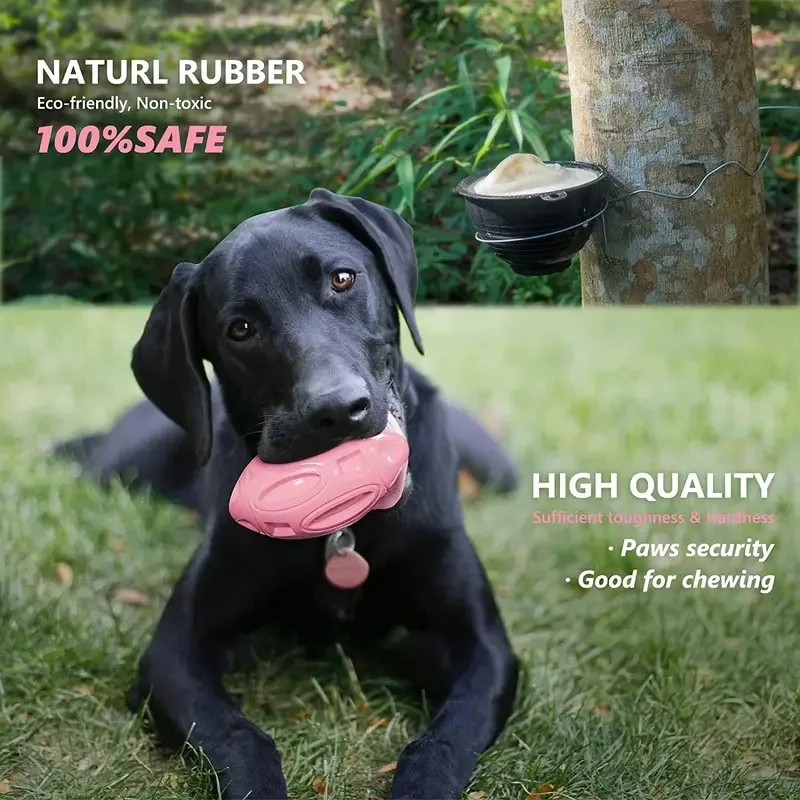 Bola de goma duradera para masticar perros, juguete para masticar agresivos, rechinar y limpiar los dientes, Ideal para razas medianas y grandes, juego para mascotas - imagen 2