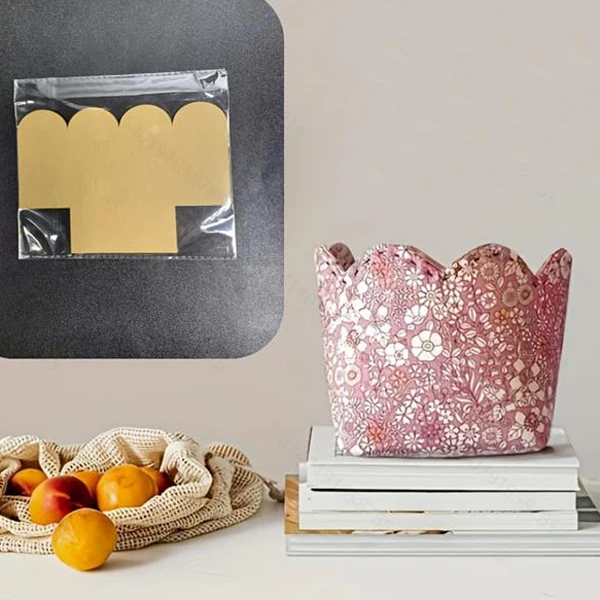 Plantilla para hacer cestas de almacenamiento de encaje, herramienta de plantilla de dibujo de reglas, plantilla de patrón de cesta de escritorio pequeña, herramienta de costura DIY de precisión reutilizable - imagen 2