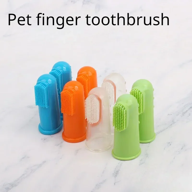 1/2 Uds. Cepillo de dientes para mascotas, funda para el dedo súper suave, herramienta de limpieza para mascotas, cepillo para perros de peluche, herramienta para dientes de sarro para el mal aliento - imagen 2