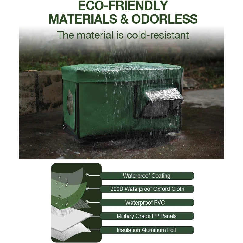 Cama para gatos al aire libre, aislamiento térmico, camas para gatos a prueba de viento, impermeable, jaula para sala de parto, gatito, perro, cachorro, Animal, casa para conejos - imagen 2