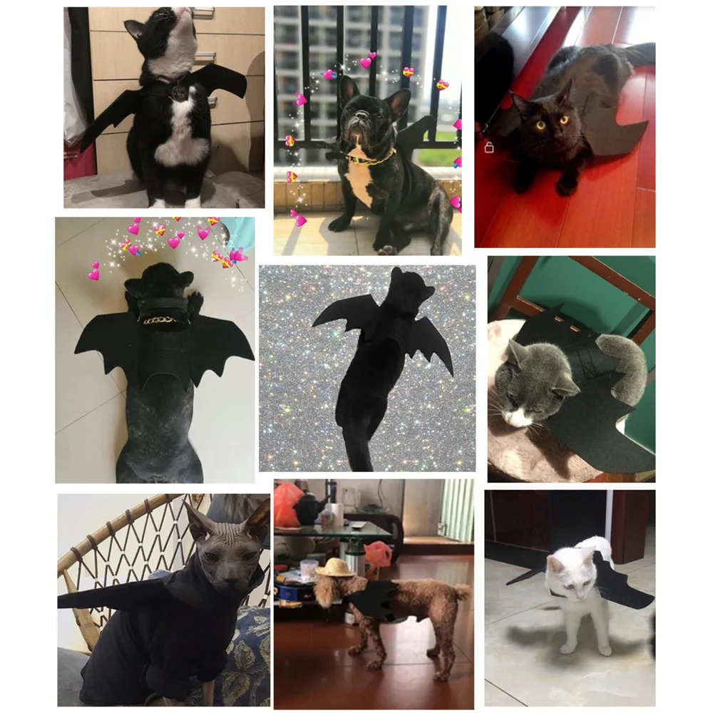 Creative Cute Pet Dog Halloween Clothes Black Bat Wings Carrier Costume Cosplay Cat and Dog Party Pet Supplies Cosplay - imagen 3