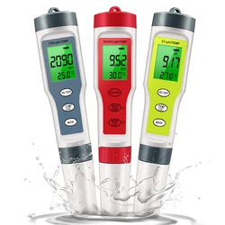 Medidor pH digital para acuarios – TDS, EC y temperatura con retroiluminación