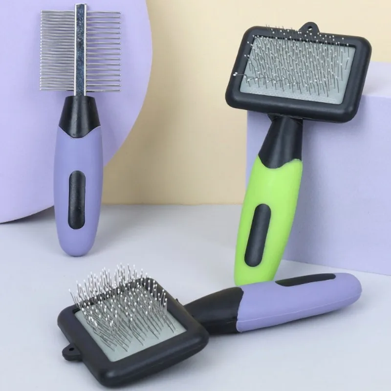 Peine para perros, removedor de pelo para mascotas, Mini cepillo de masaje para perros, cepillo para gatos, cuidado de mascotas, peines de doble cara para perros, cepillos con apertura de nudos - imagen 2