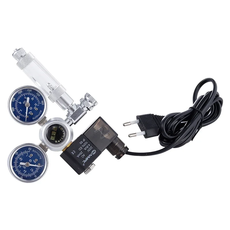 Kit CO2 acuario válvula solenoide - Instalación en acuario