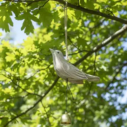 Campana de viento decorativa de hierro, adorno colgante artesanal, escultura de viento, campana de vientos para porche, jardín, exterior, balcón y patio