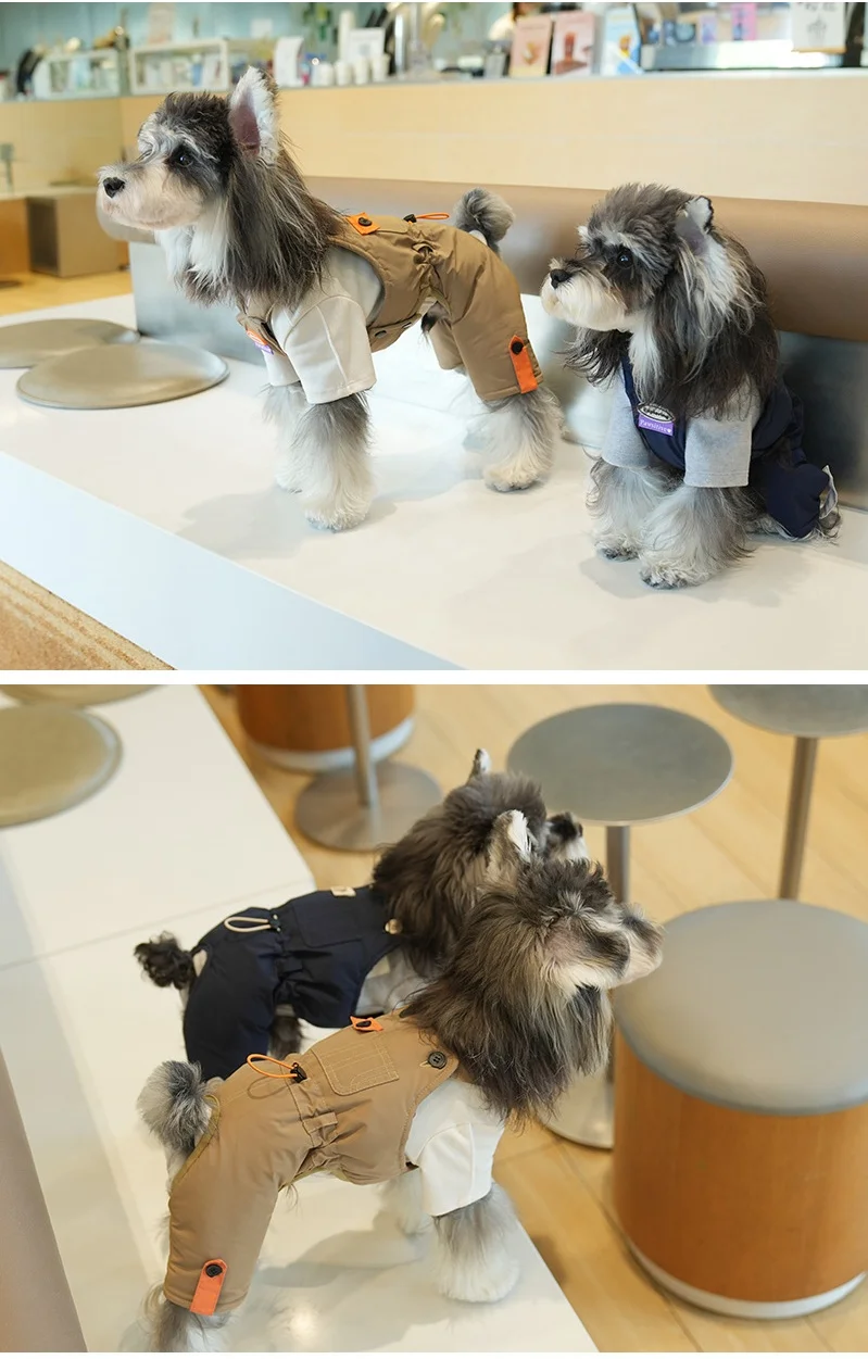 Monos para mascotas para clima frío, ropa cálida de invierno para perros, mono de cuatro patas para mascotas, trajes de invierno para perros, abrigo para exteriores para mascotas - imagen 4