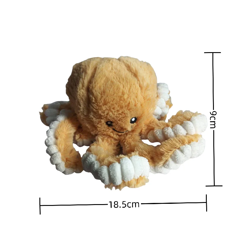 Muñeco de pulpo de simulación, juguete de peluche de Color, criatura submarina oceánica, calamar, juguete con sonido para mascotas, adornos decorativos, regalos pequeños, juguete para mascotas - imagen 5