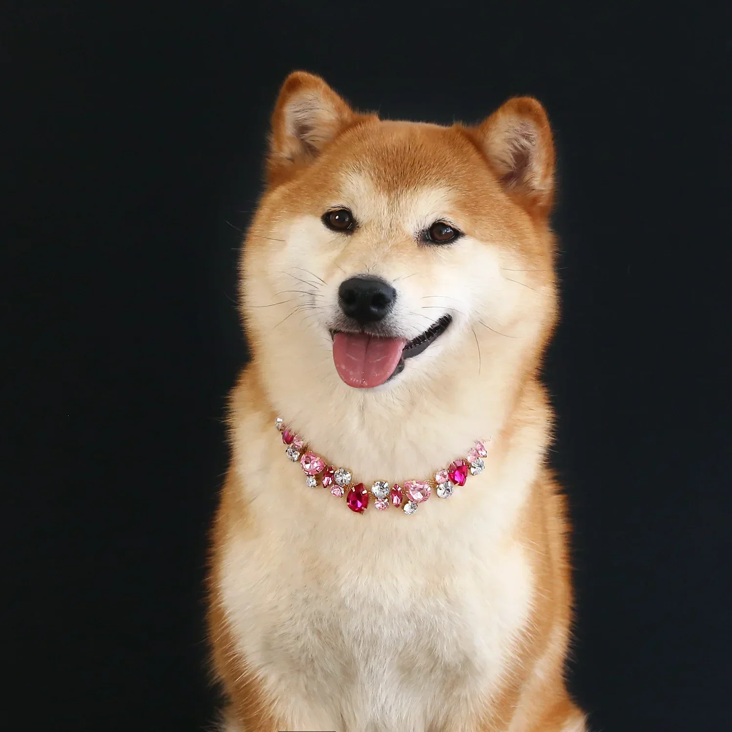 Collar de perro de princesa con diamantes de imitación, collar ajustable para cachorros para perros pequeños y gatos, perfecto para bodas, fotos de fiestas de cumpleaños - imagen 4
