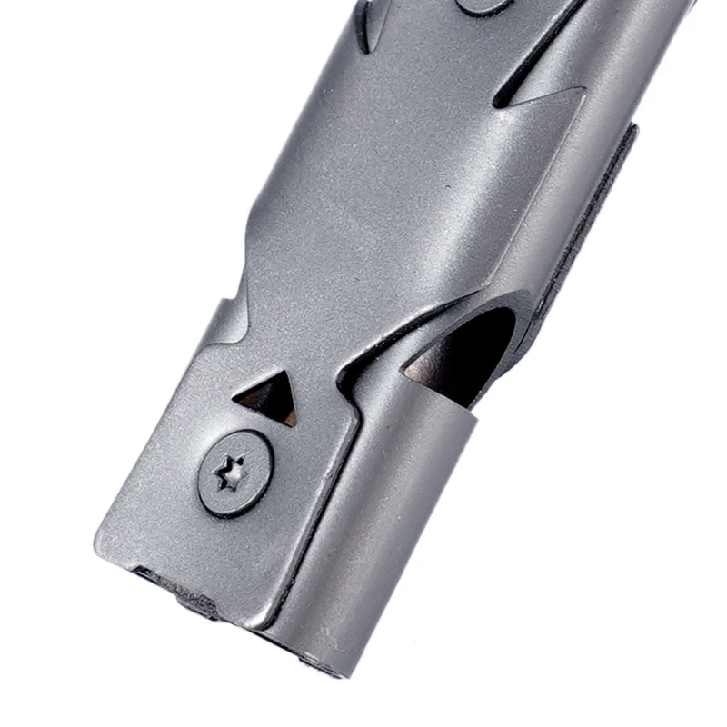 Silbato de doble tubo de aleación de aluminio, silbatos universales, llaveros, silbatos de entrenamiento de aves, silbato de supervivencia para acampar y senderismo al aire libre - imagen 5