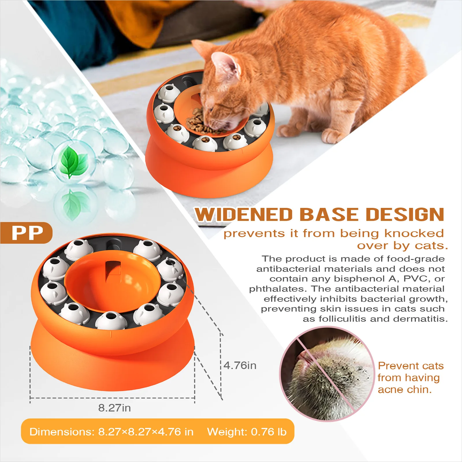 Comedero lento puzzle para gatos anti-ansiedad alimentario - imagen 3