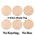 2 Holes Blank Tags
