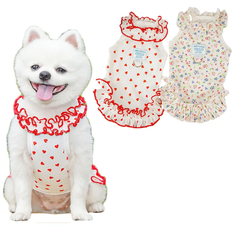 Vestido de encaje floral para perras pequeñas Yorkie – Verano - imagen 3