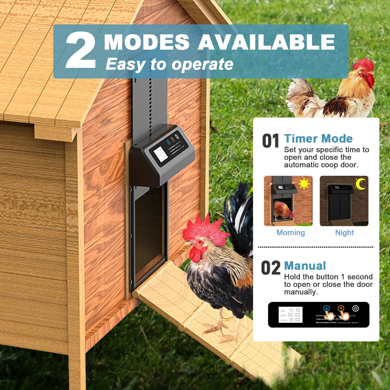 Puerta automática para gallinero con temporizador – Antipellizco - imagen 5