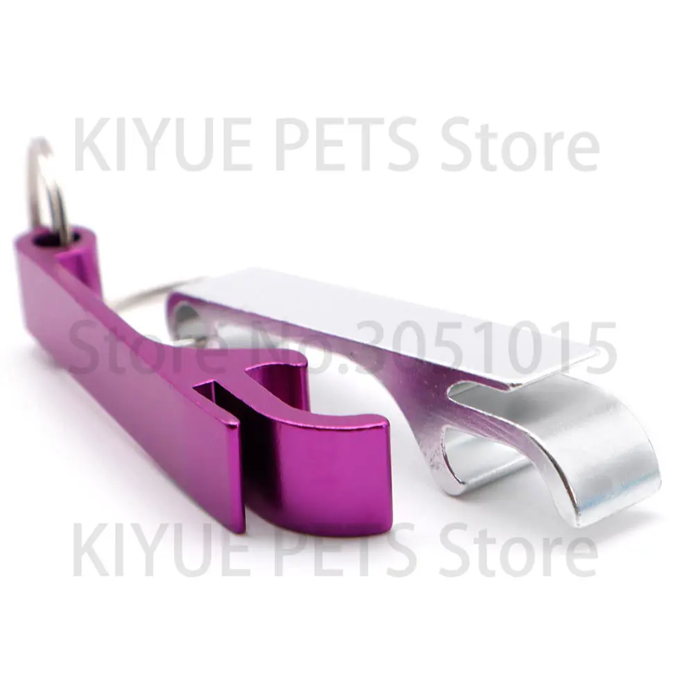 Venta al por mayor 100 piezas personalizado grabado texto Logo abrebotellas perro etiqueta llaveros personalizado regalo de boda - imagen 5