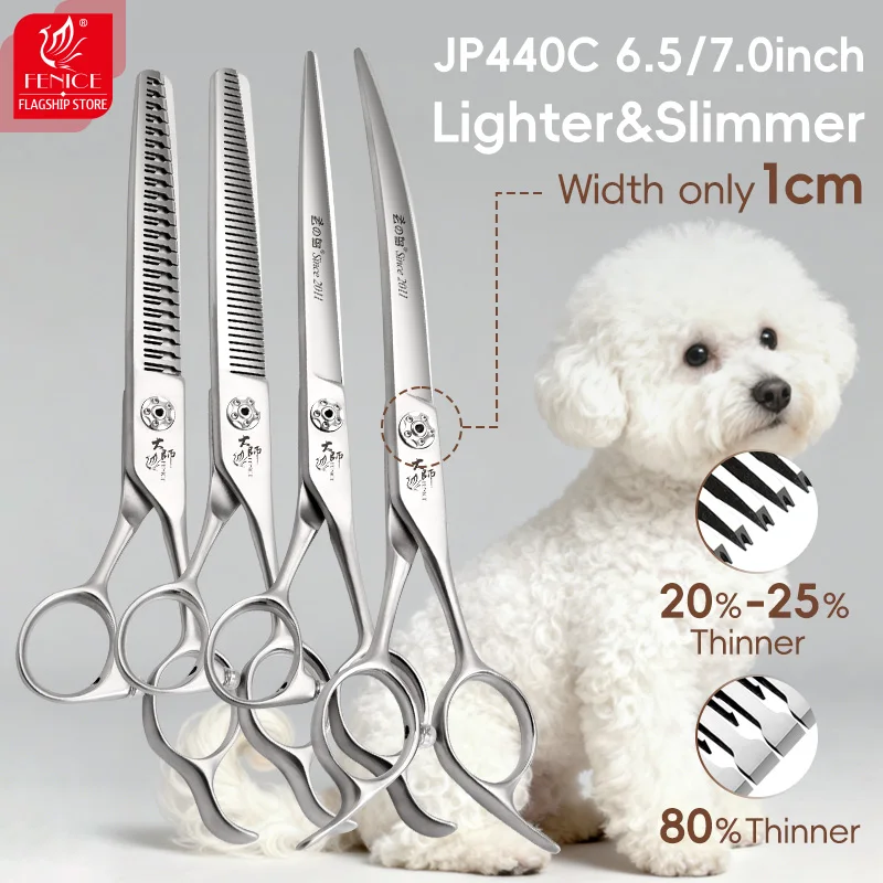 Tijeras de peluquería canina rectas, curvas y entresacar – Ligeras