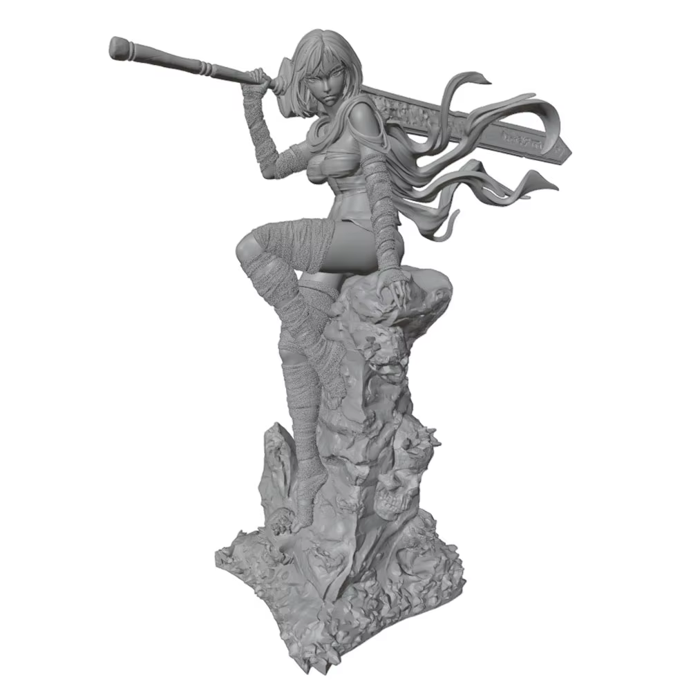 Figura de anime GK 1/24 sin montar ni pintar - miniatura impresa 3D - imagen 2