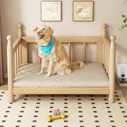 Cama nido de madera para perros y gatos – cabecera moderna resistente