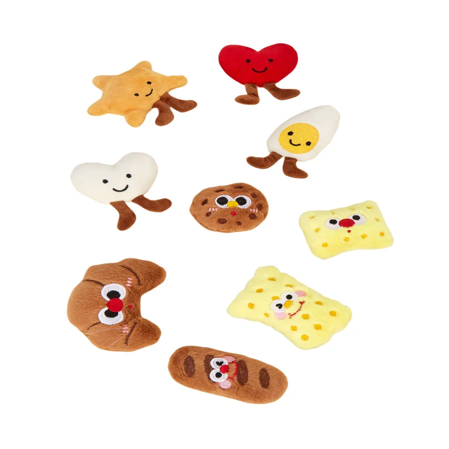 Juguete de peluche para gatos que contiene hierba gatera, lindo gato, corazón, pan, hierba gatera, juguetes interactivos para mascotas, accesorios para perros pequeños - imagen 5