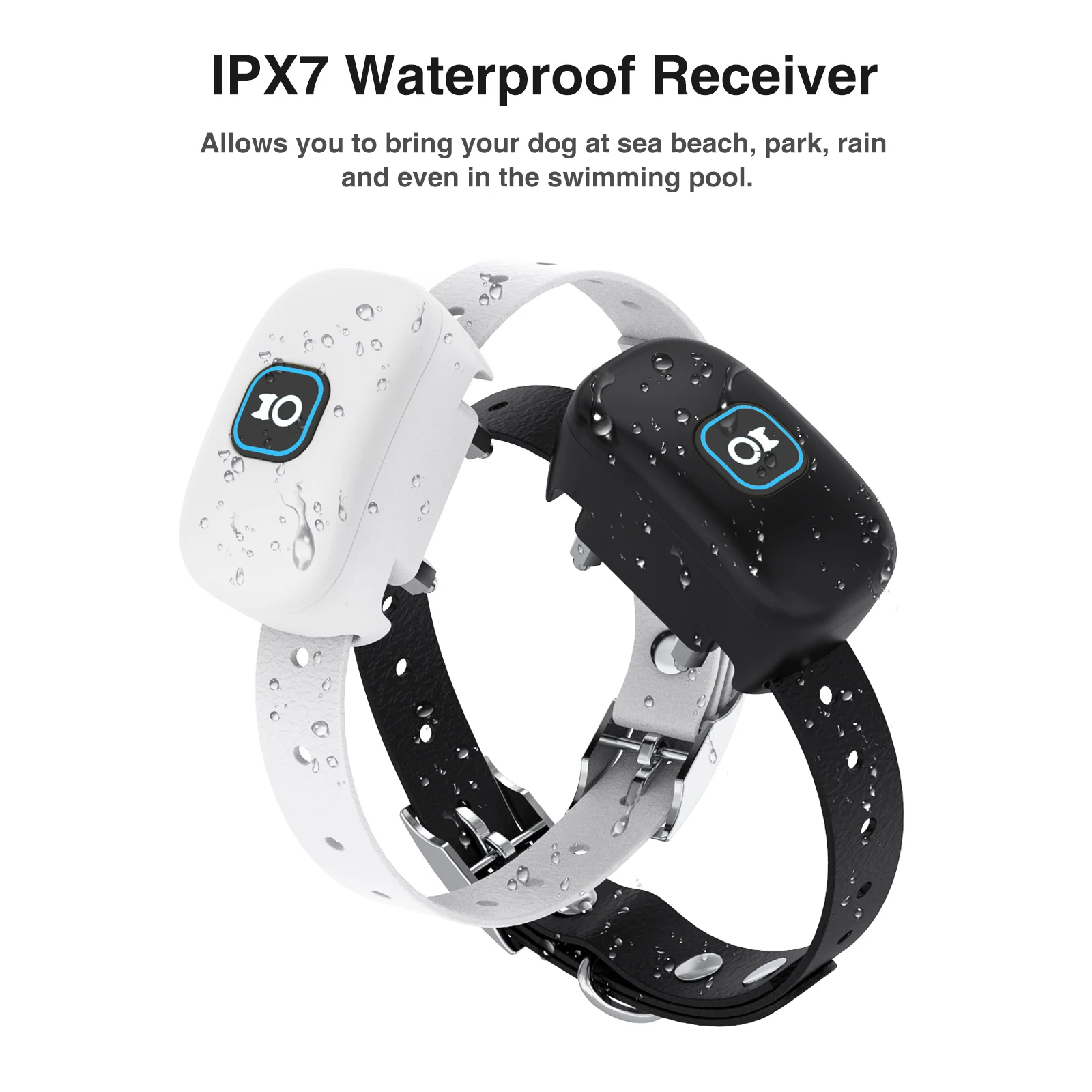 Collar de entrenamiento inalámbrico para mascotas, 2 en 1 cerca eléctrica, antideslizante, sistema de contención para mascotas al aire libre, recargable, hasta 3 perros - imagen 4