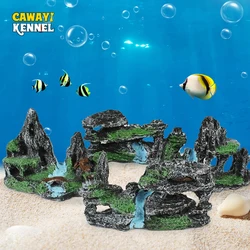 Decoración de acuario con rocalla artesanal en resina para paisaje
