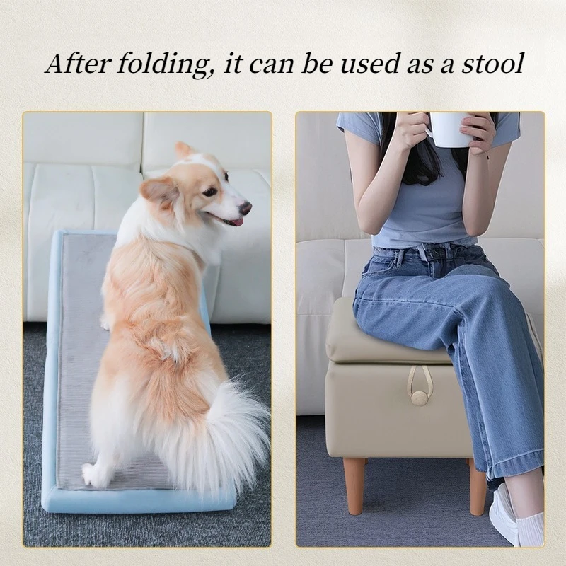 Rampa plegable de madera para perros pequeños, medianos y gatos - imagen 2