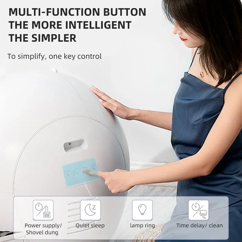 Caja de arena inteligente automática para gatos, inodoro grande tipo cajón, completamente cerrado, antisalpicaduras, autolimpieza, Wifi - imagen 5
