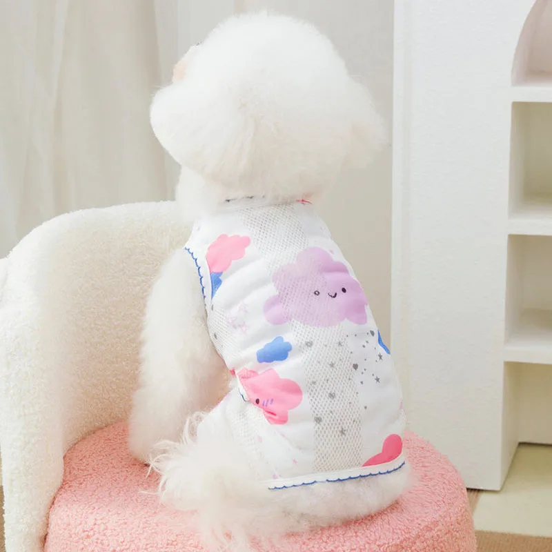 Ropa de malla para perros, mono antimosquitos, ropa para perros pequeños, disfraz para Yorkie, niño o niña, sudadera con capucha para cachorros, pijama, mono. - imagen 4