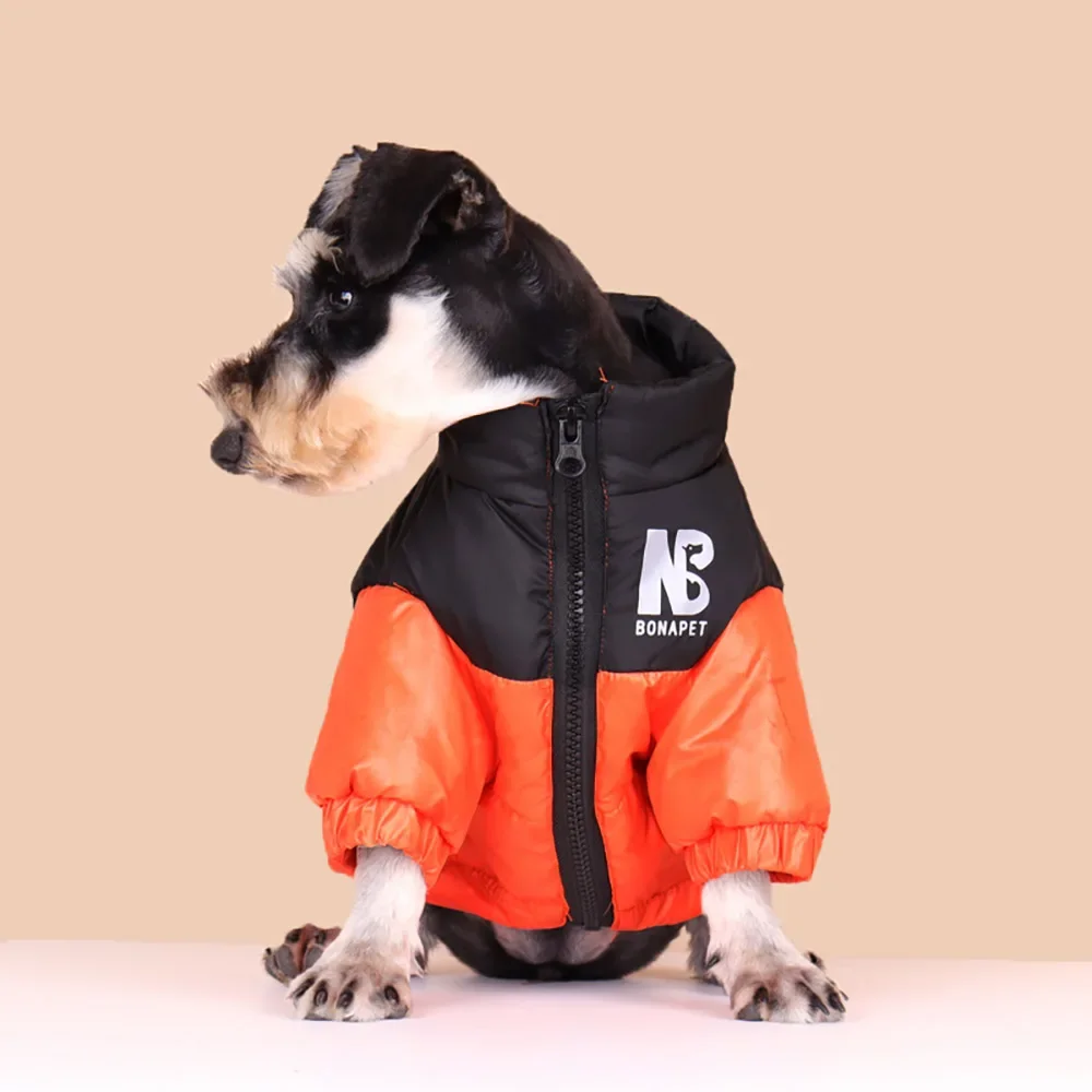 Chaqueta de plumón de lujo para perros, ropa de invierno para mascotas para perros pequeños, abrigo reflectante para perros grandes, disfraz de Bulldog Francés, trajes de Labrador Husky - imagen 3