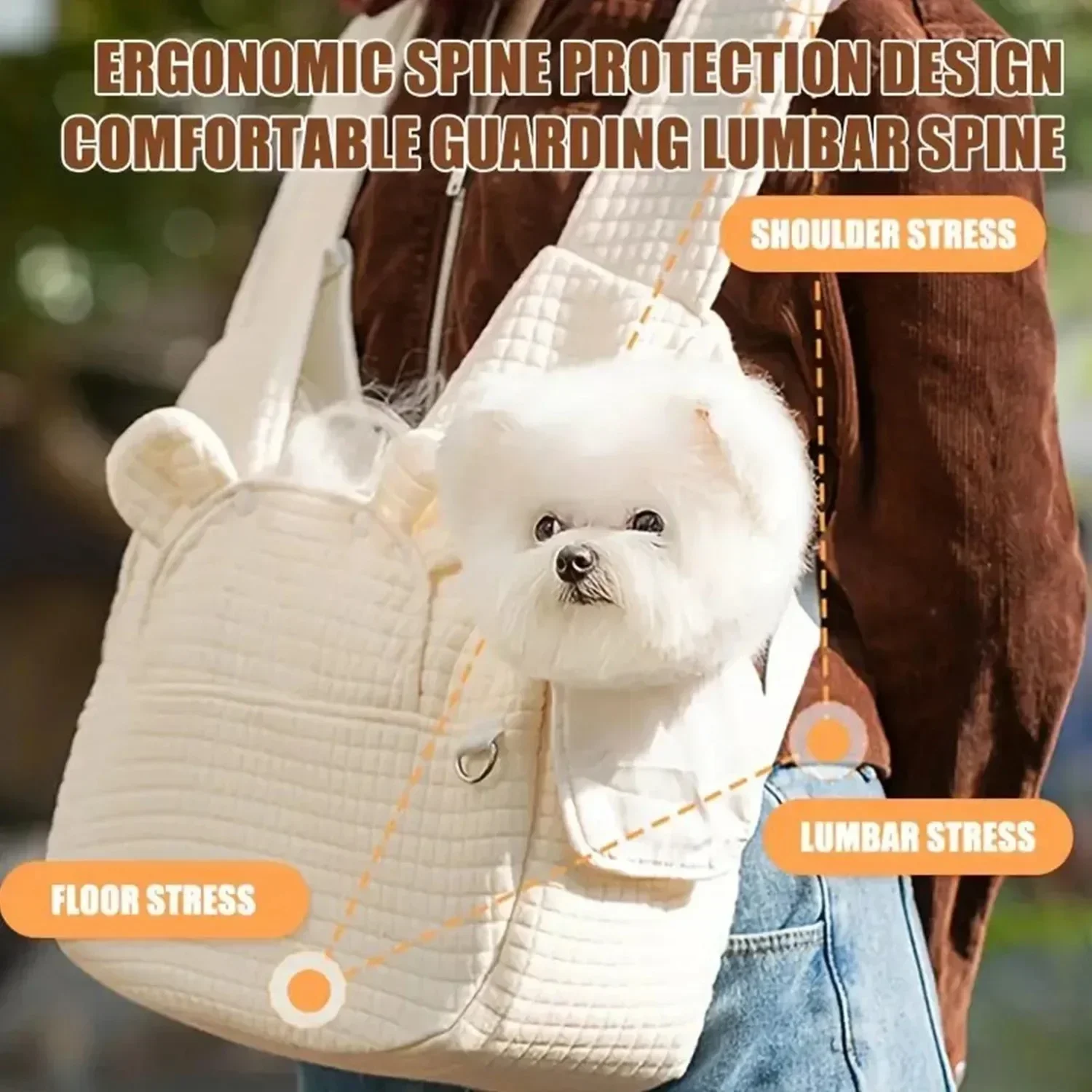 Mochila para cierre de mascotas, bolsa transportadora a presión, cómoda, grande, para perros y capacidad, de algodón, segura con gato pequeño, portátil de viaje