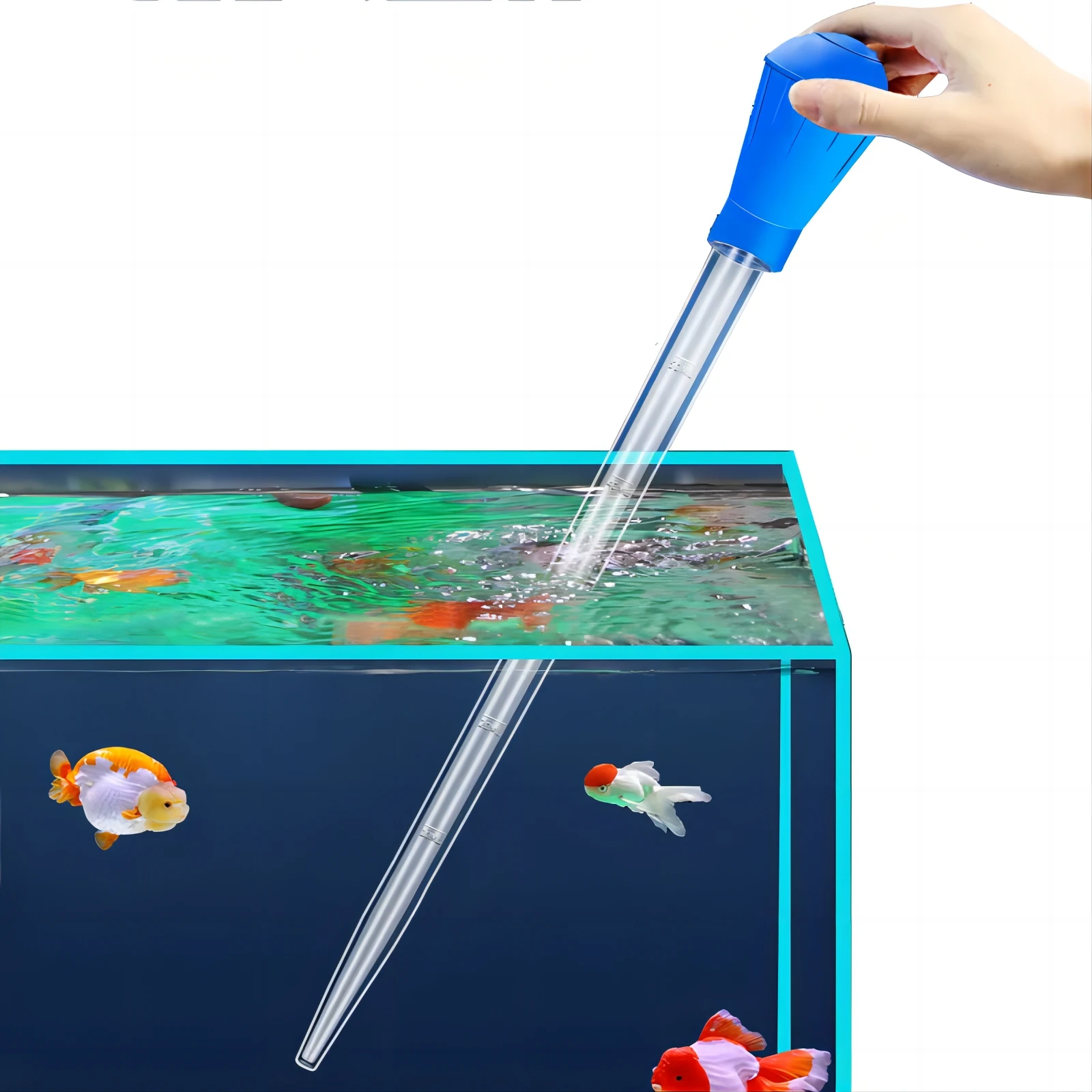 Alargar pipetas, sifón para acuario, aspiradora para pecera, herramienta de limpieza Simple para cambiador de agua de acuario