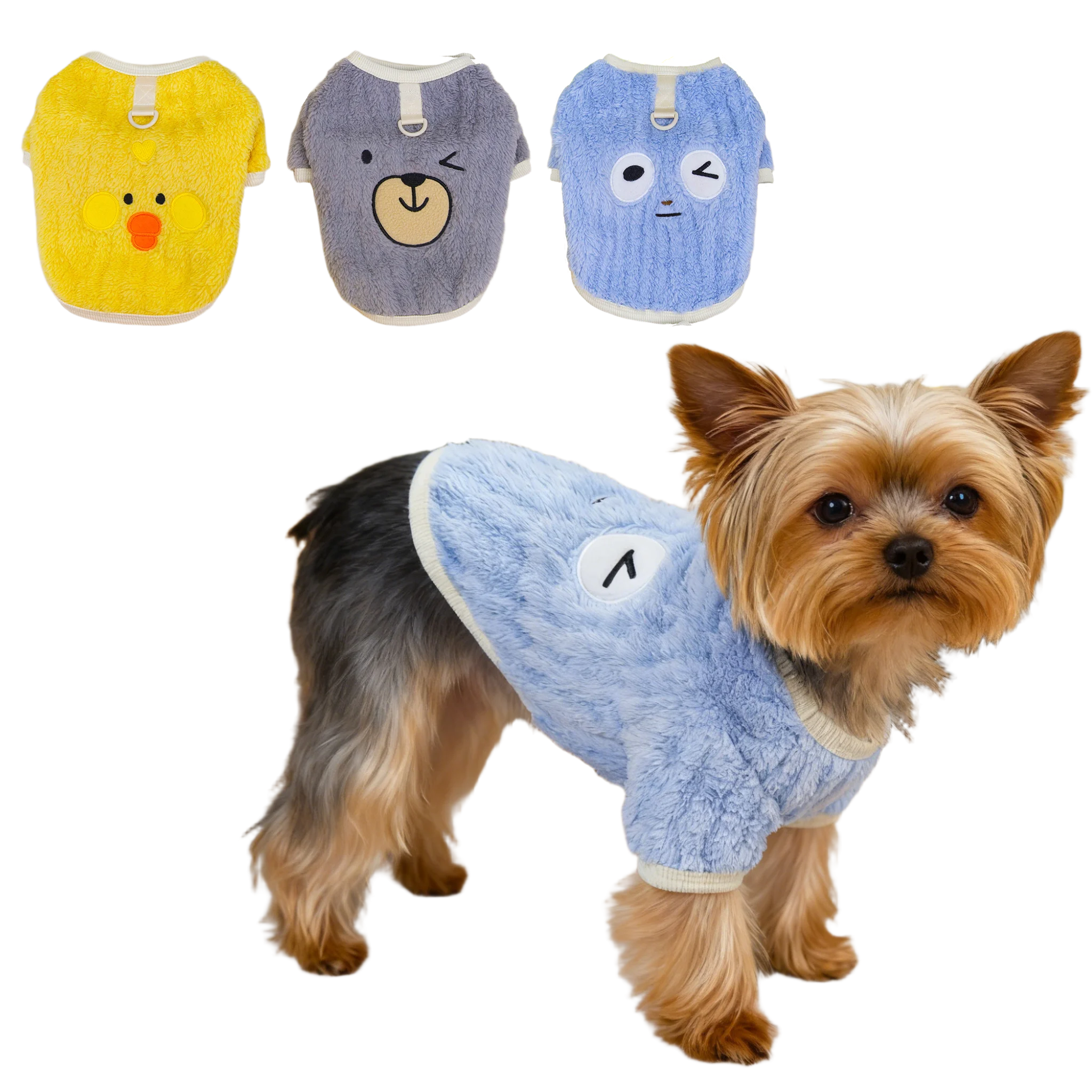 Ropa bonita para perros, abrigo de invierno para perros pequeños, gatos, suéter cálido de terciopelo para mascotas, disfraces de Chihuahua, acolchado suave para cachorros