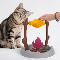 Dispensador rodante de golosinas para gatos – Juguete interactivo felino