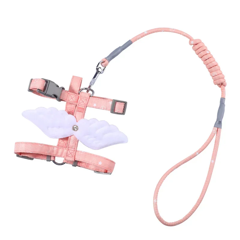Dulce arnés de ala de Ángel para gato, correa de 120cm para exteriores, arnés y correa para perro y gato, chaleco a prueba de agua, correa para el pecho, accesorios para gatitos - imagen 2