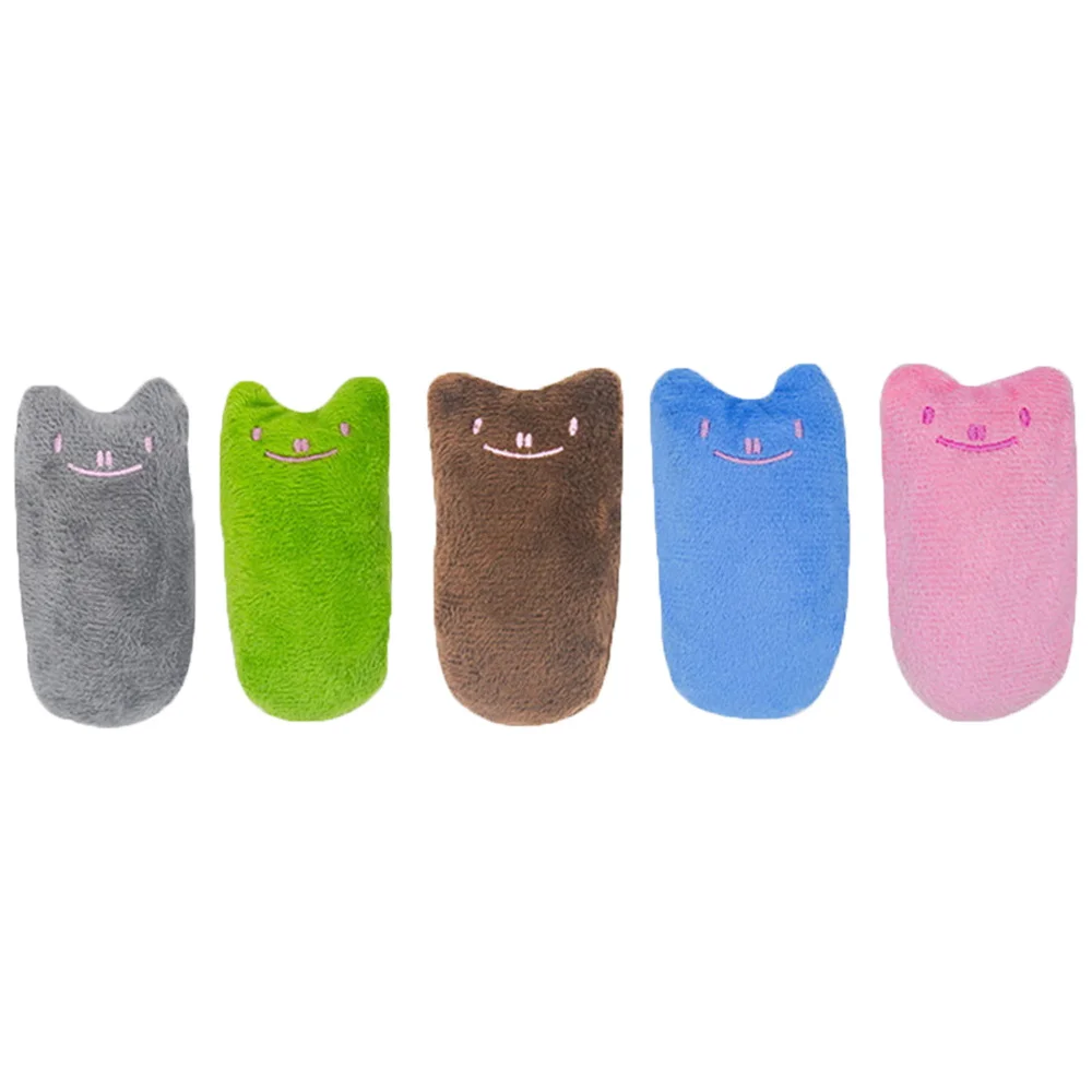 Juguetes de hierba gatera para moler dientes, divertido juguete interactivo de peluche para gatos, gatito para mascotas, juguete Vocal para masticar, garras, mordedura de pulgar, menta para gatos - imagen 5