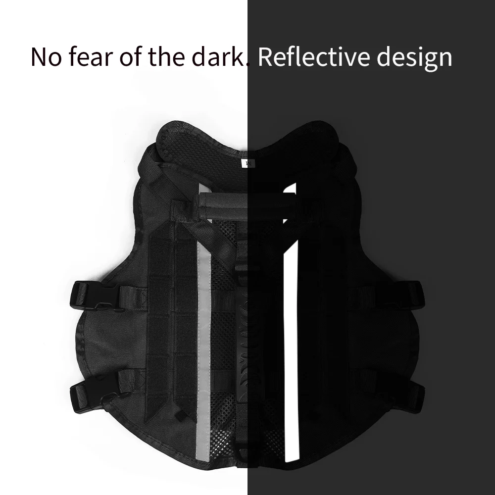 Arnés táctico para perros grandes/medianos, chaleco reflectante ligero ajustable para perros de servicio militar para entrenamiento y aventura - imagen 5
