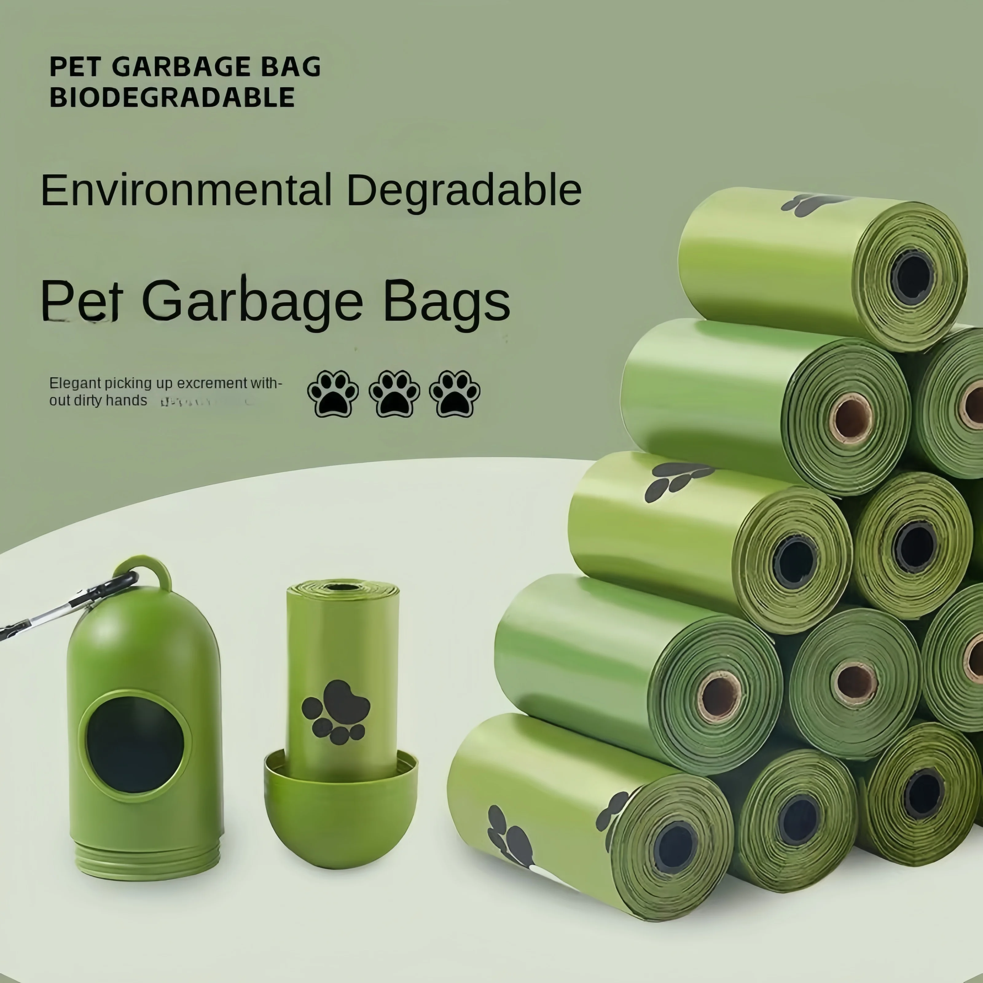 Ntensificatio EPI, bolsa de basura biodegradable para mascotas, bolsas para excrementos de perros y gatos, dispensador de bolsas para excrementos de perros, suministros de limpieza para perros y mascotas