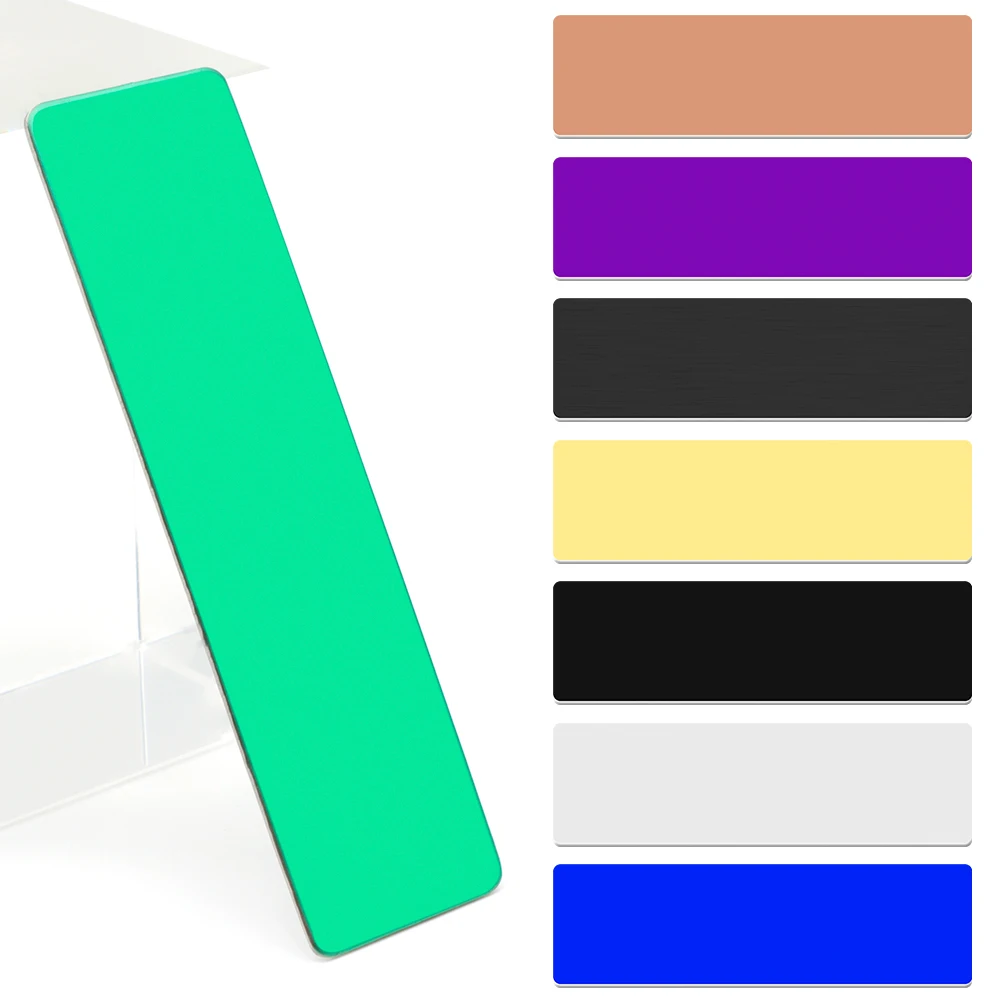 KIYUE 100 Uds 7x2cm etiqueta de identificación de perro con nombre de acero inoxidable acabado cepillado en blanco para salón de belleza etiqueta de identificación de empleado al por mayor - imagen 3