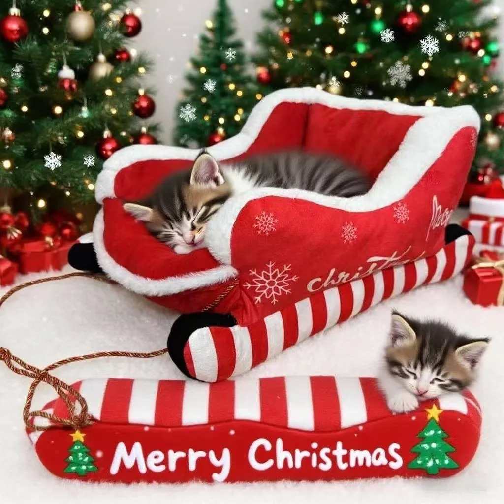 Cama para el hogar para perros pequeños, sofá Convertible, casas, accesorios para cachorros de invierno, accesorios navideños para perros, camas para cachorros, gallinero, cama grande para mascotas - imagen 4