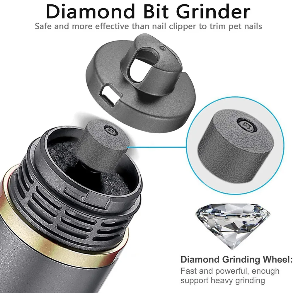 Nuevo Molinillo de uñas para perros y mascotas recargable por Usb de alta potencia, molinillo de uñas eléctrico para mascotas, suministros para perros - imagen 3