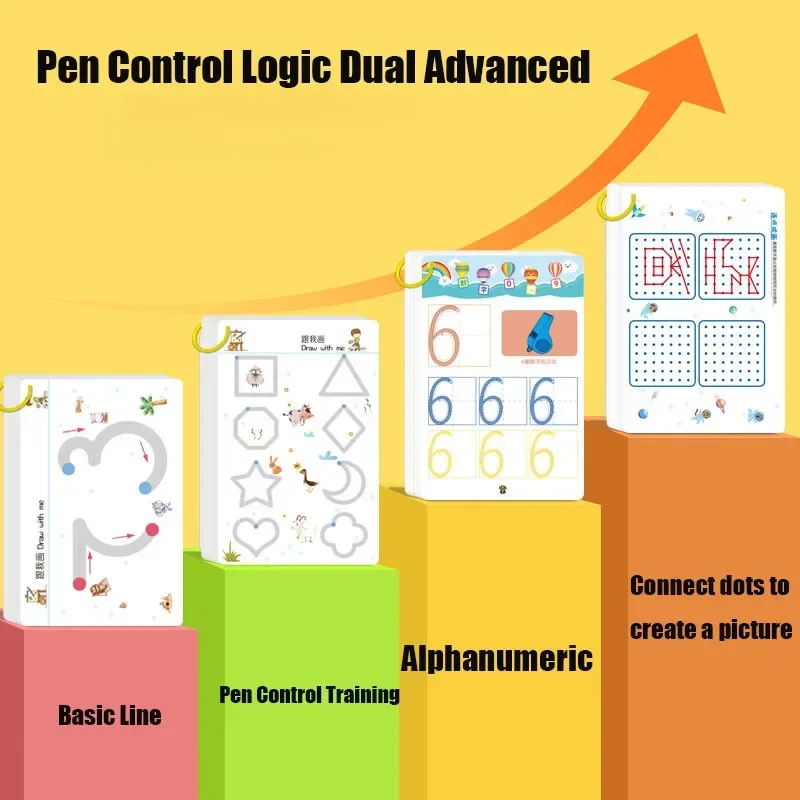 Magical Tracing Workbook Educational Montessori Books for Children Pen Control Training Reusable Calligraphy Copybook Kids Toys - imagen 2