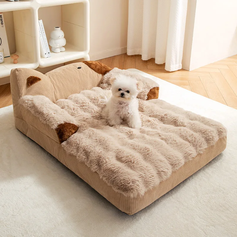 Soft Plush Dog Bed Sofa Winter Warm Pet Sleeping Mat for Small Medium Dogs Cats Removable Puppy Bed Luxury Cozy Cat Sleeping Bed - imagen 2